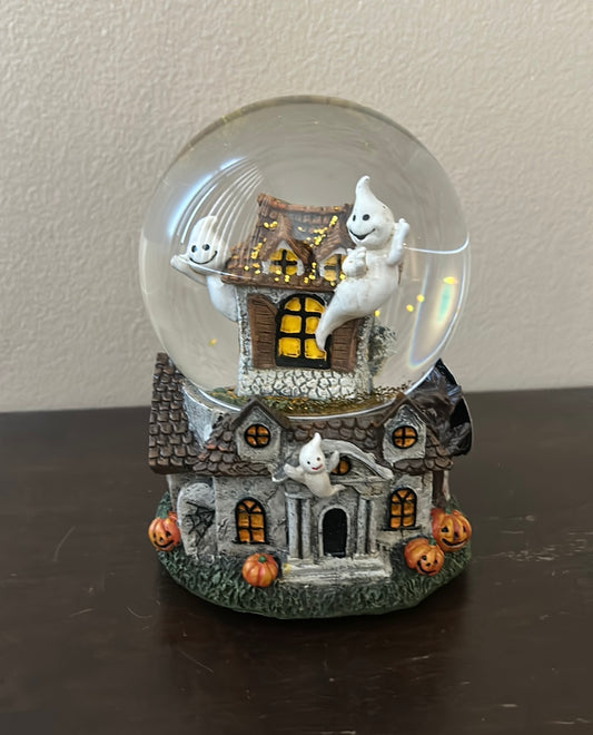 Martha Stewart Musical SnowGlobe Halloween Ghosts New Haunted House