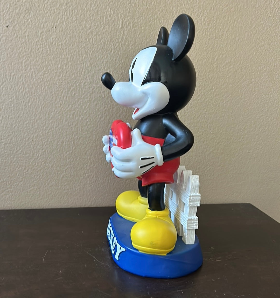 Disney Mickey Mouse Americana Figurine Red White Blue New July 4th 10” Tall