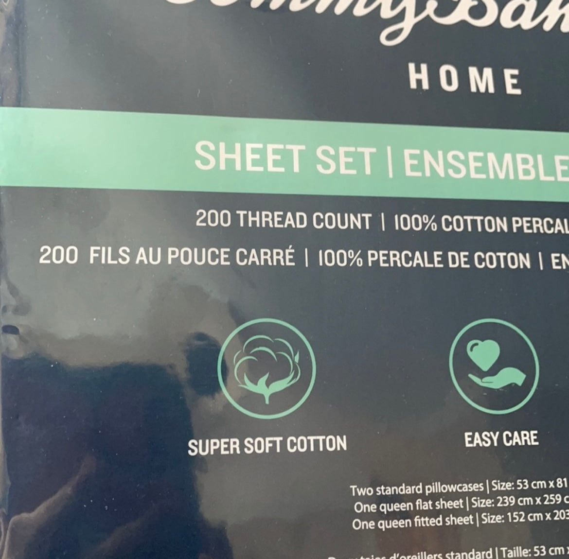 Tommy Bahama 200 Thread Count Queen Sheet Sage Green Cotton