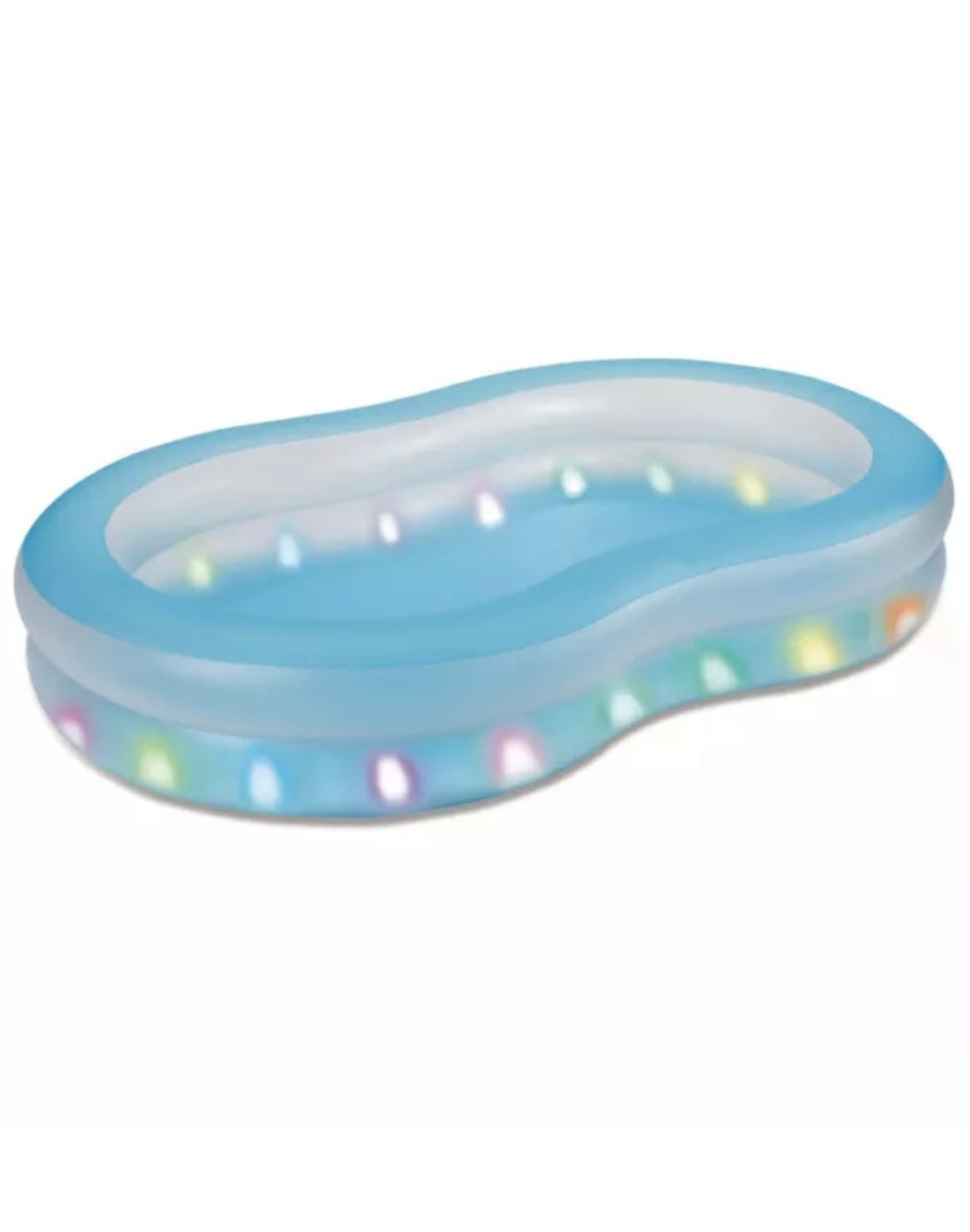 Summer Waves Inflatable Family Pool Aqua Glow LED New