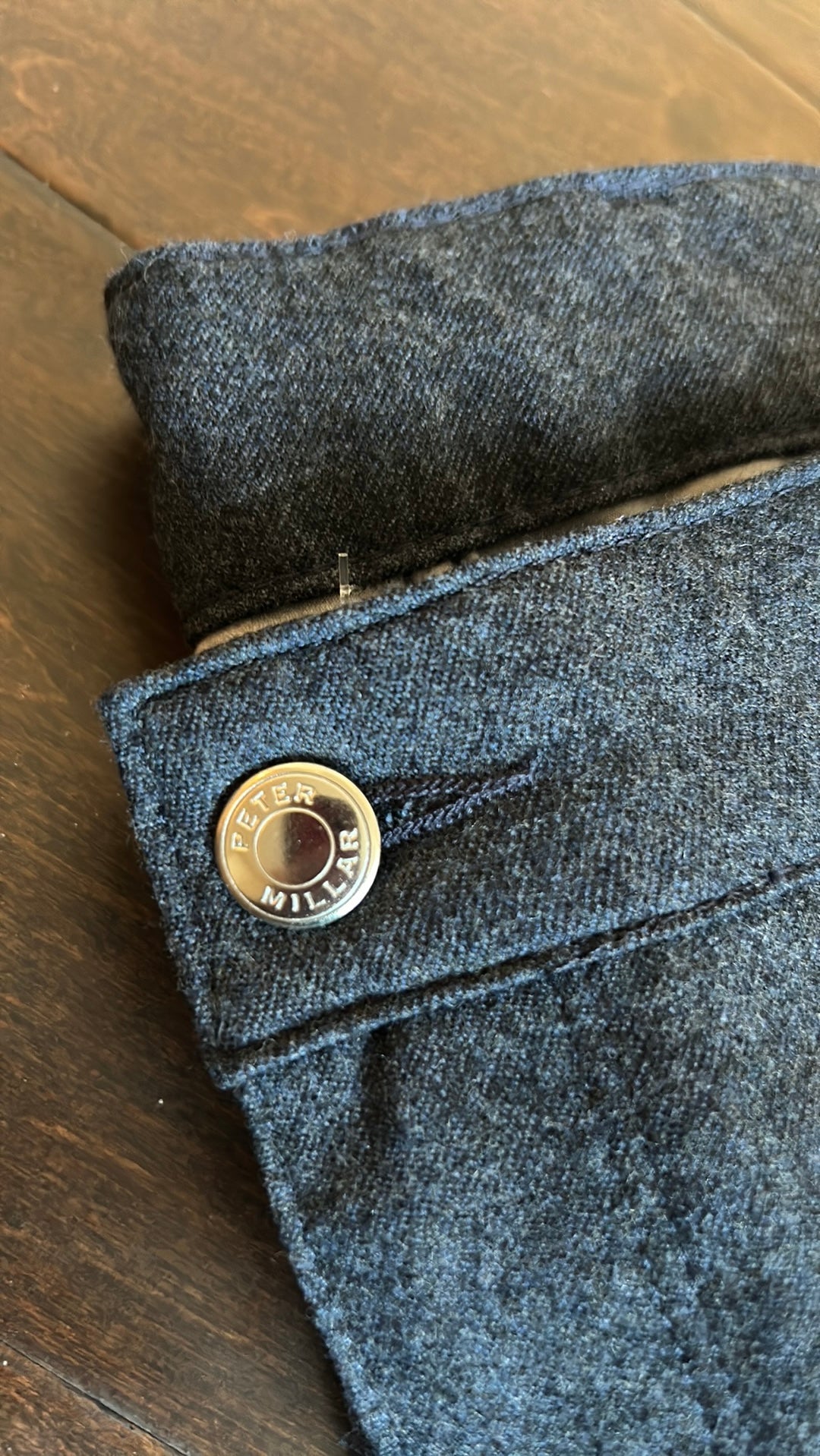 Peter Millar Men's Excursionist Flex Alpine Wool 5-Pocket Pant in SDUST 35x34.5”