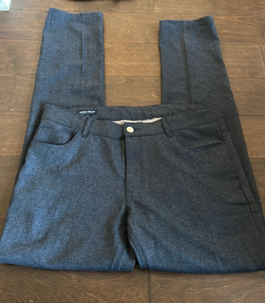 Peter Millar Men's Excursionist Flex Alpine Wool 5-Pocket Pant in SDUST 35x34.5”
