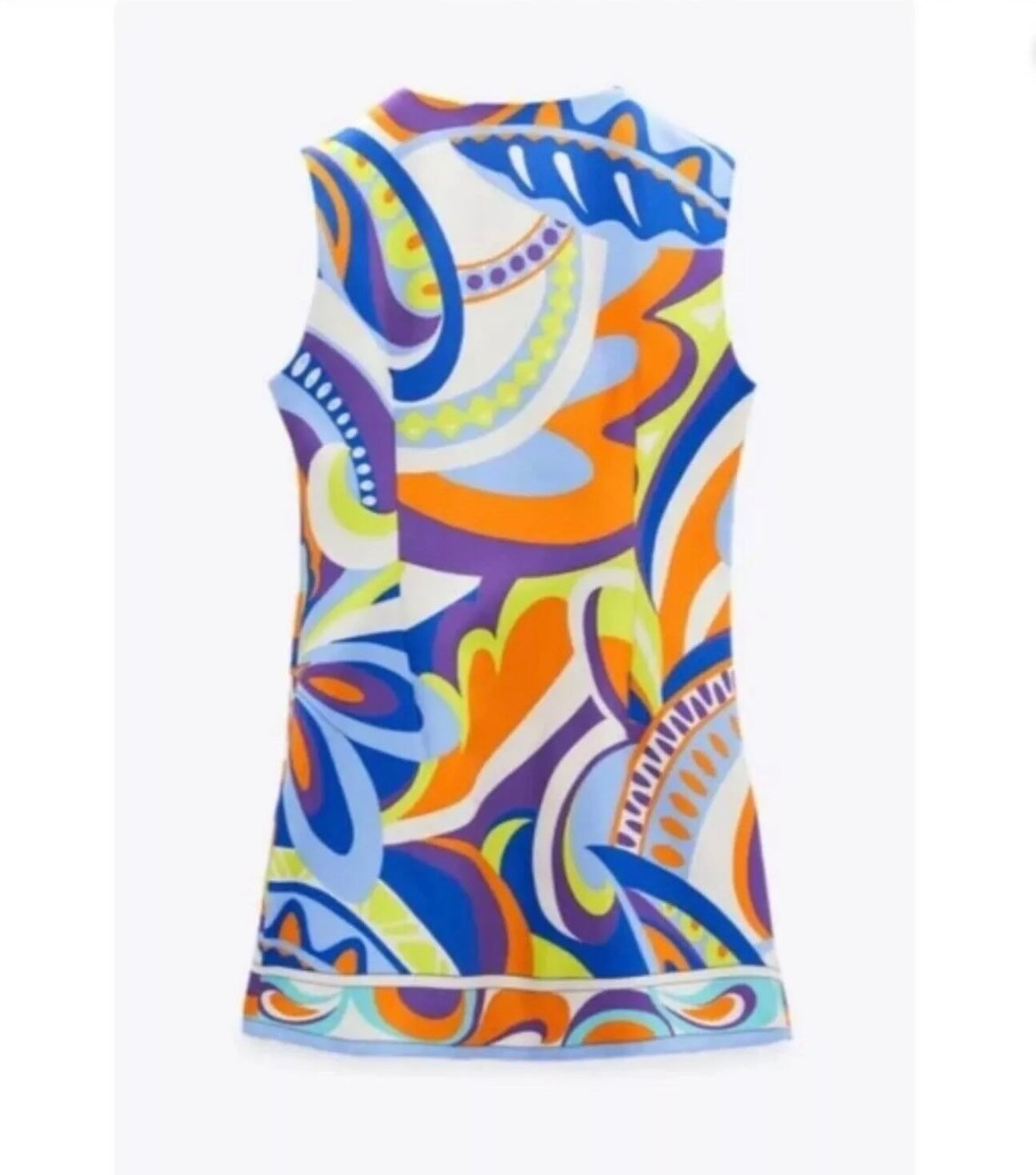 Zara Women's Sheath Mini Dress Sleeveless Abstract Print Size S NWT