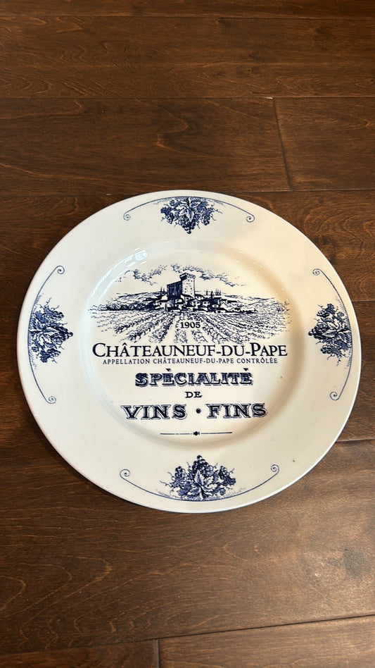 Royal Stafford Chateauneuf du Pape 11“ Dinner Plate Wine Themed Set Of 6 New