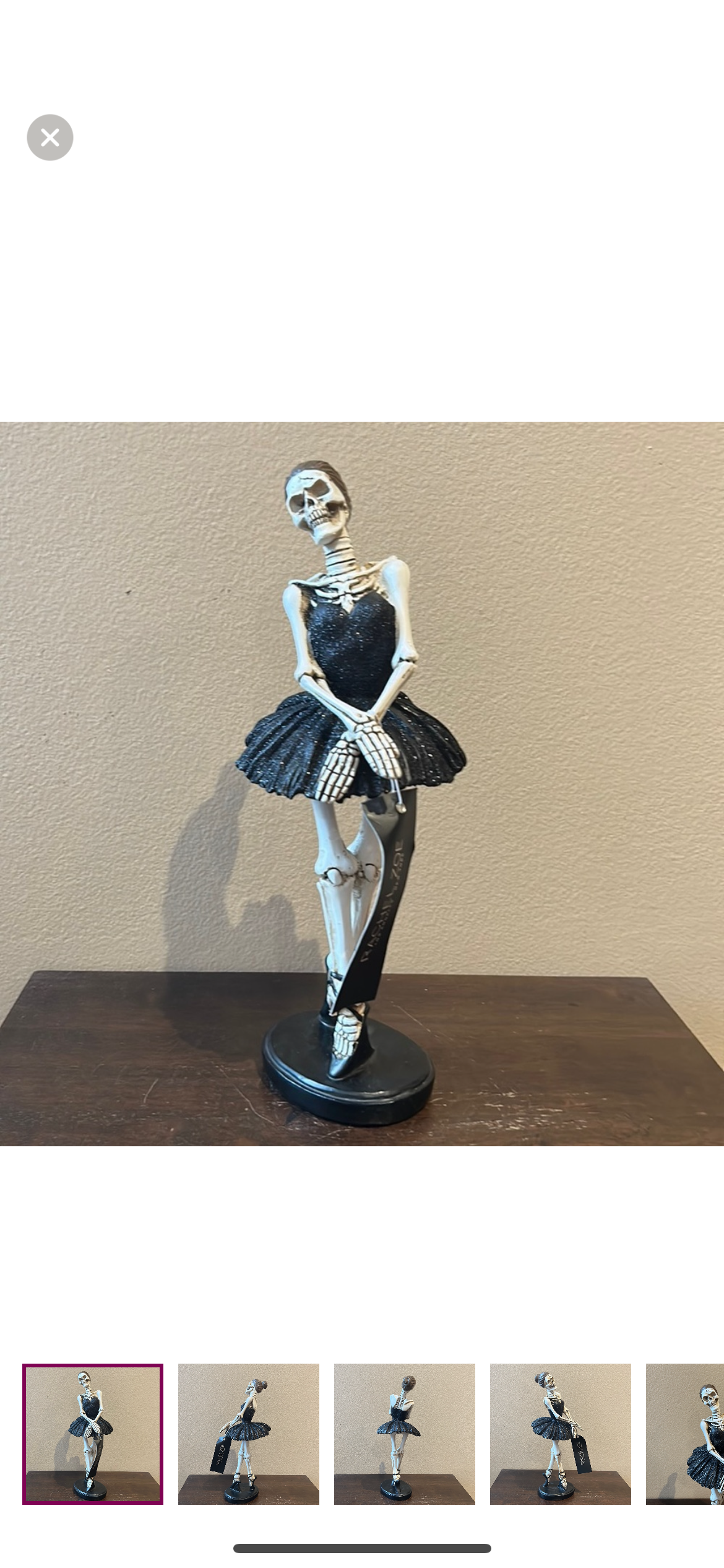 Rachel Zoe Halloween Ballerina Skeleton Figurine Statue Tabletop Decor new