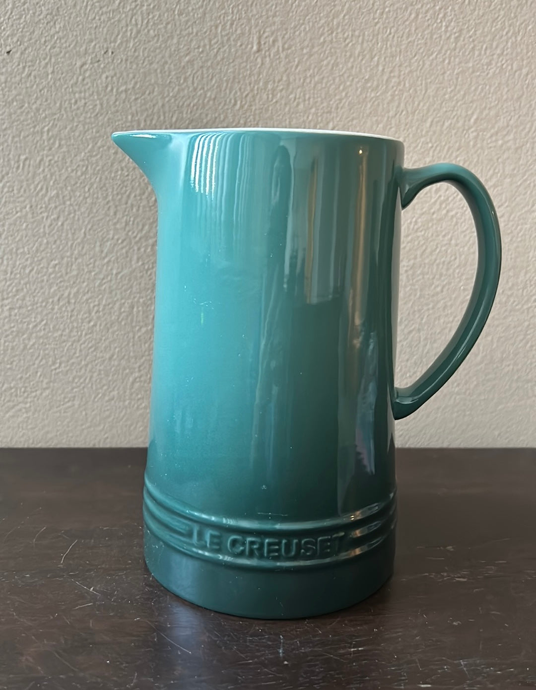 Le Creuset Stone Glazed Pitcher Ombre Green 1.5 Ltr New