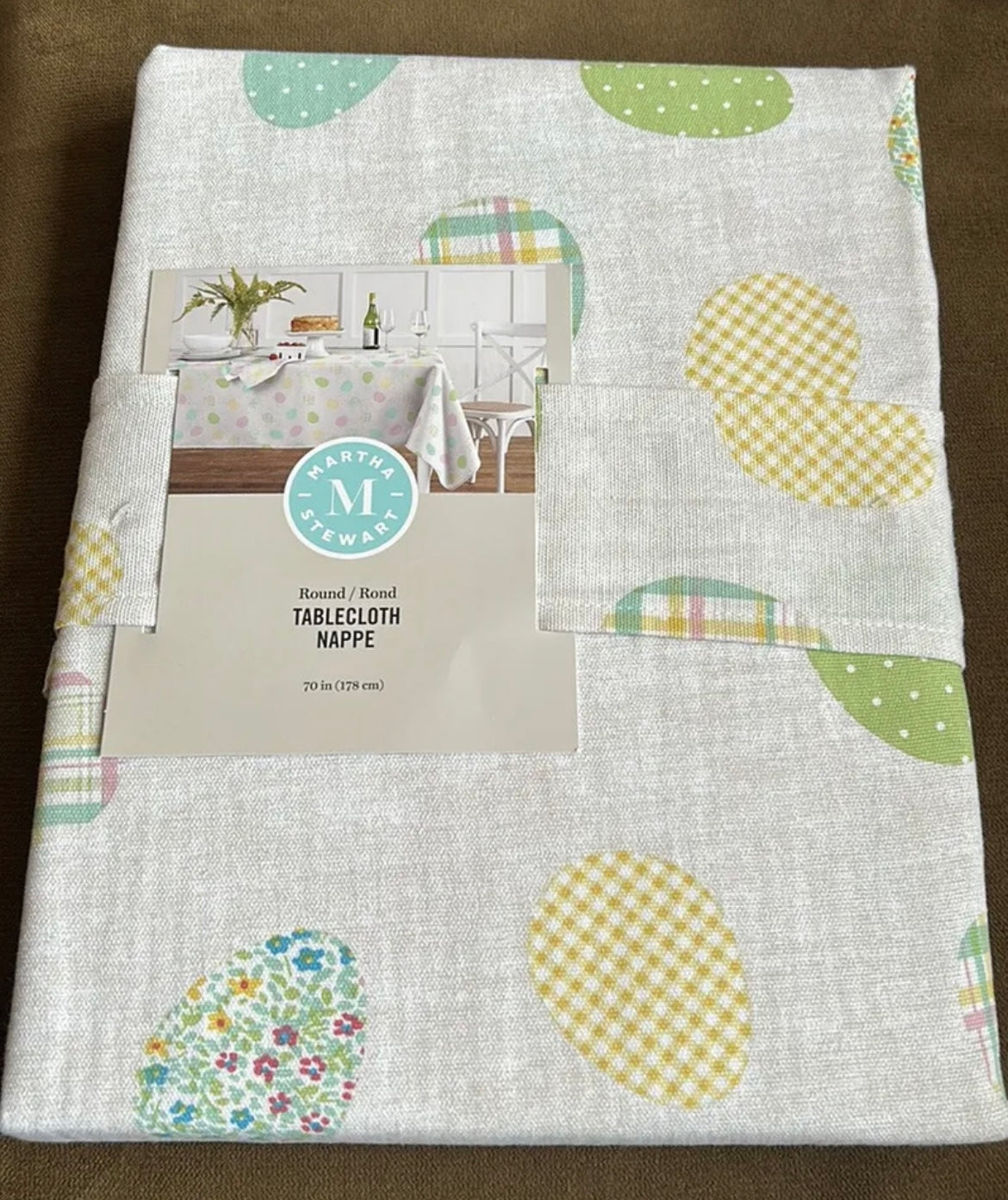 Martha Stewart Easter Eggs Theme Tablecloth New Pastel