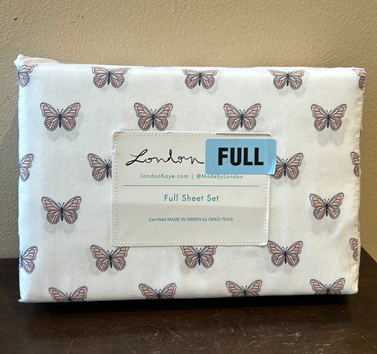 London Kaye Butterflies Spring Summer  Full Sheet Set 4 Pc