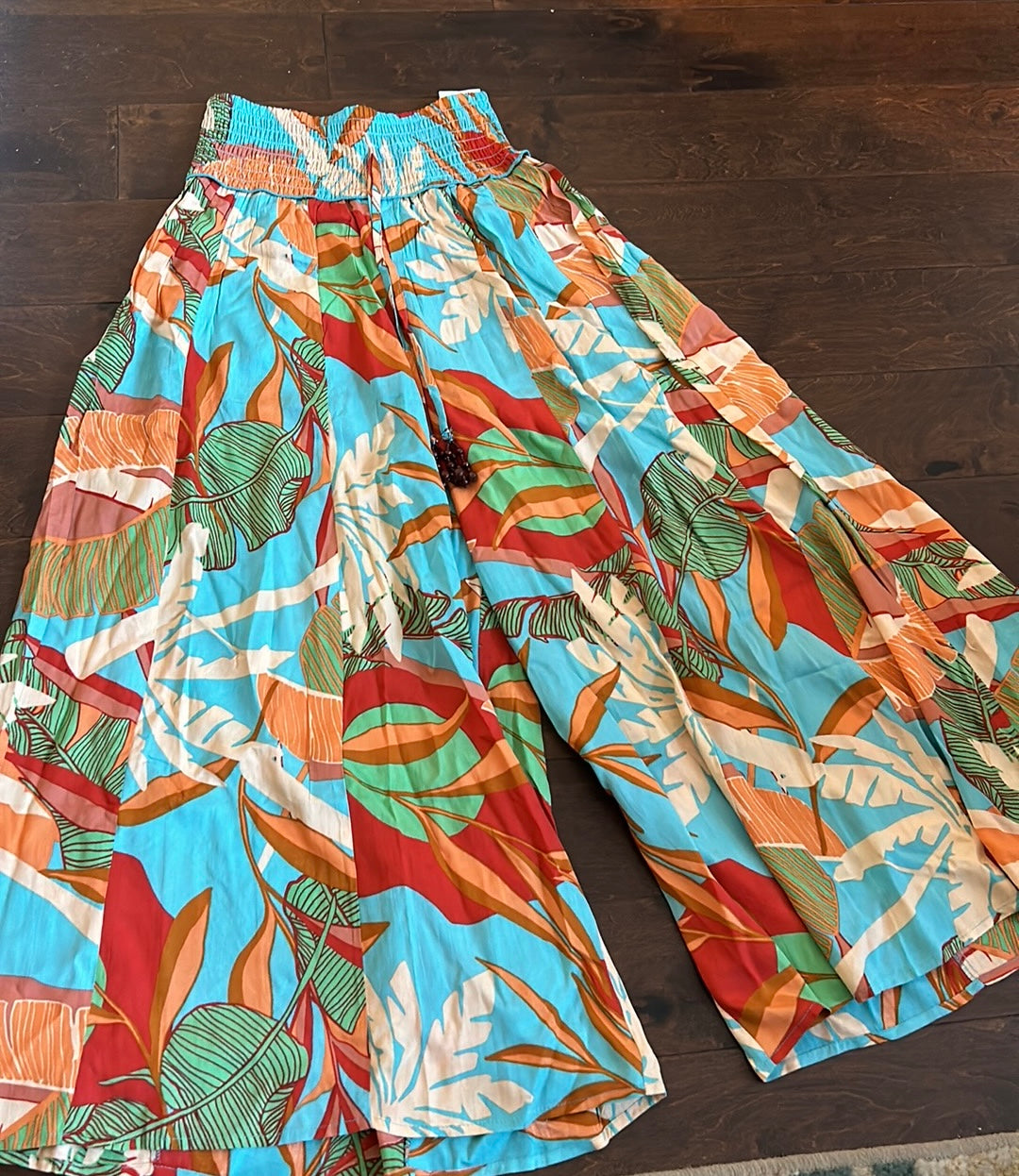 True Destinations Resort Wear Flare Pants Beach Tropical Coverup