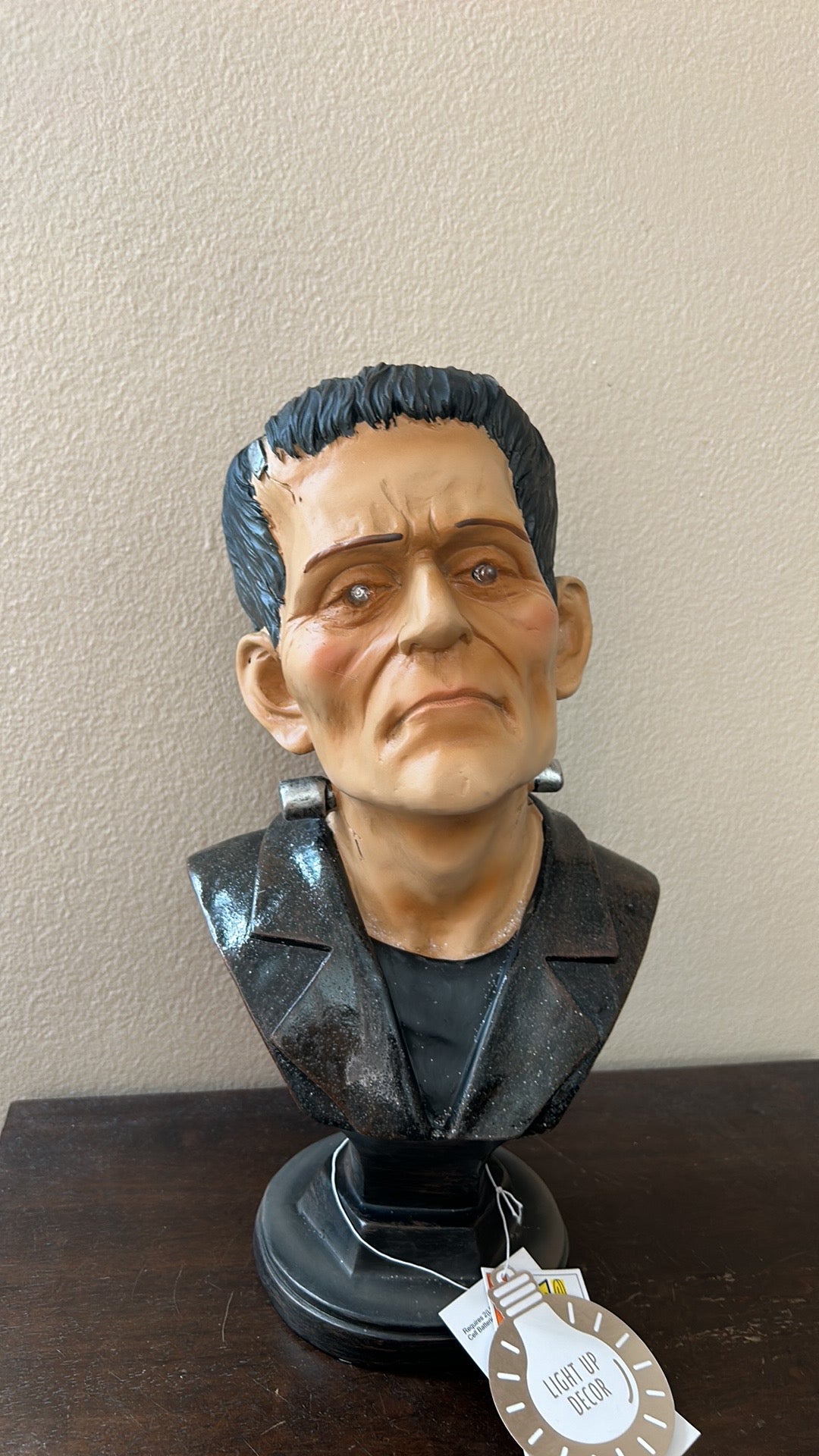 New TikTok Frankenstein Light Up Statue Bust 13” Halloween Decor **NEW***